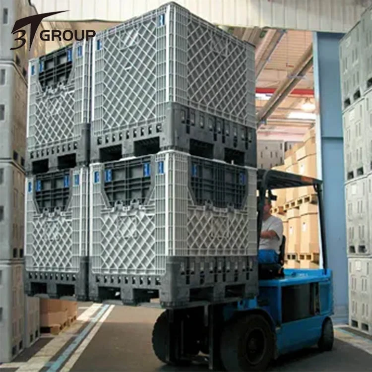 China Folding Plastic Bulk Pallet Container China Folding Plastic Bulk Pallet Container