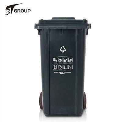 Thùng rác nhựa ngoài trời 240L với bánh xe